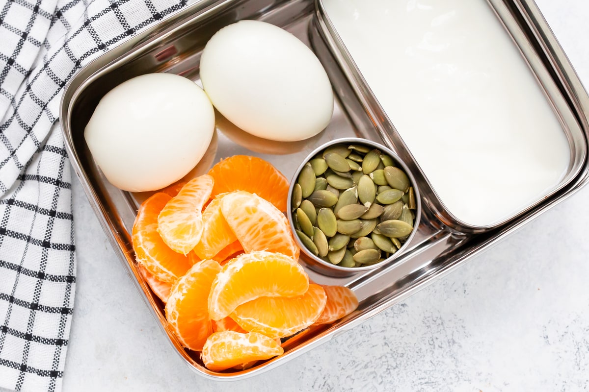 20 Meals Your Postnatal Clients Will Love: Orange & Yogurt Breakfast Box