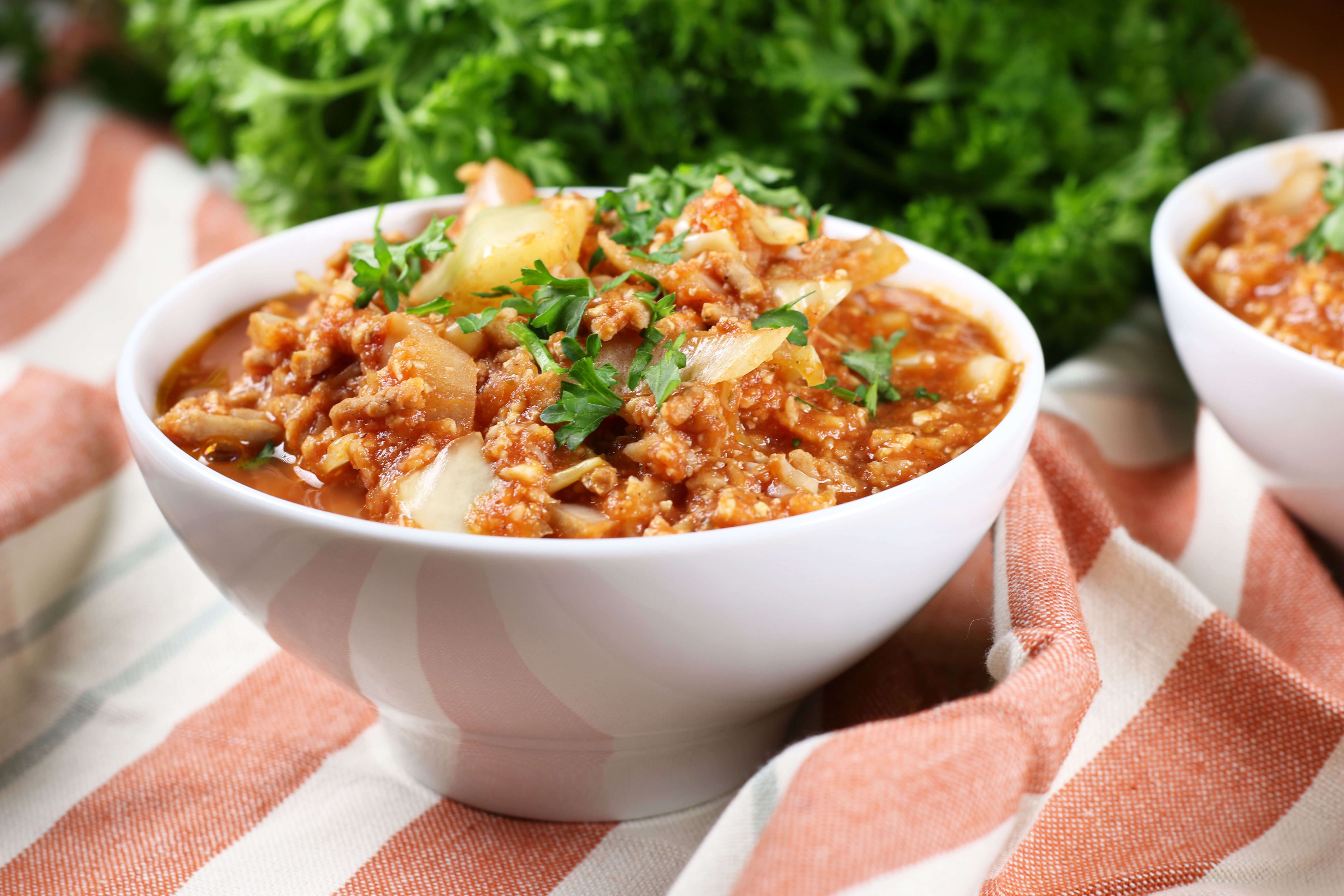 20 Meal Ideas to Help Clients Manage Acne: Slow Cooker Cabbage Roll Soup