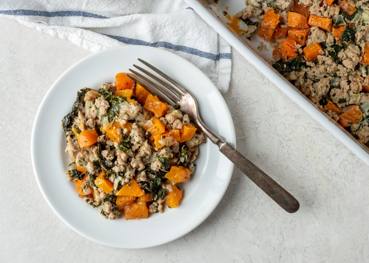 20 Meal Ideas to Help Clients with Eczema: Savory Turkey & Vegetable Bake