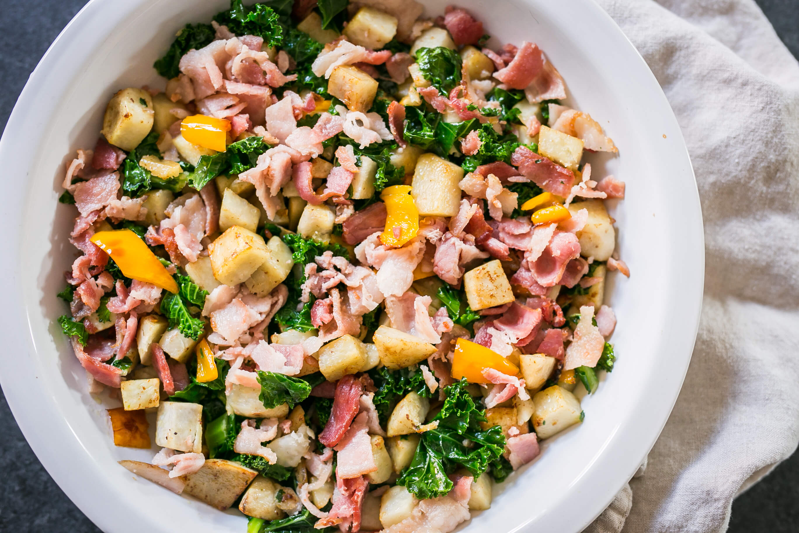 20 Meal Ideas to Help Clients with Eczema: Kale & Eddo Breakfast Hash