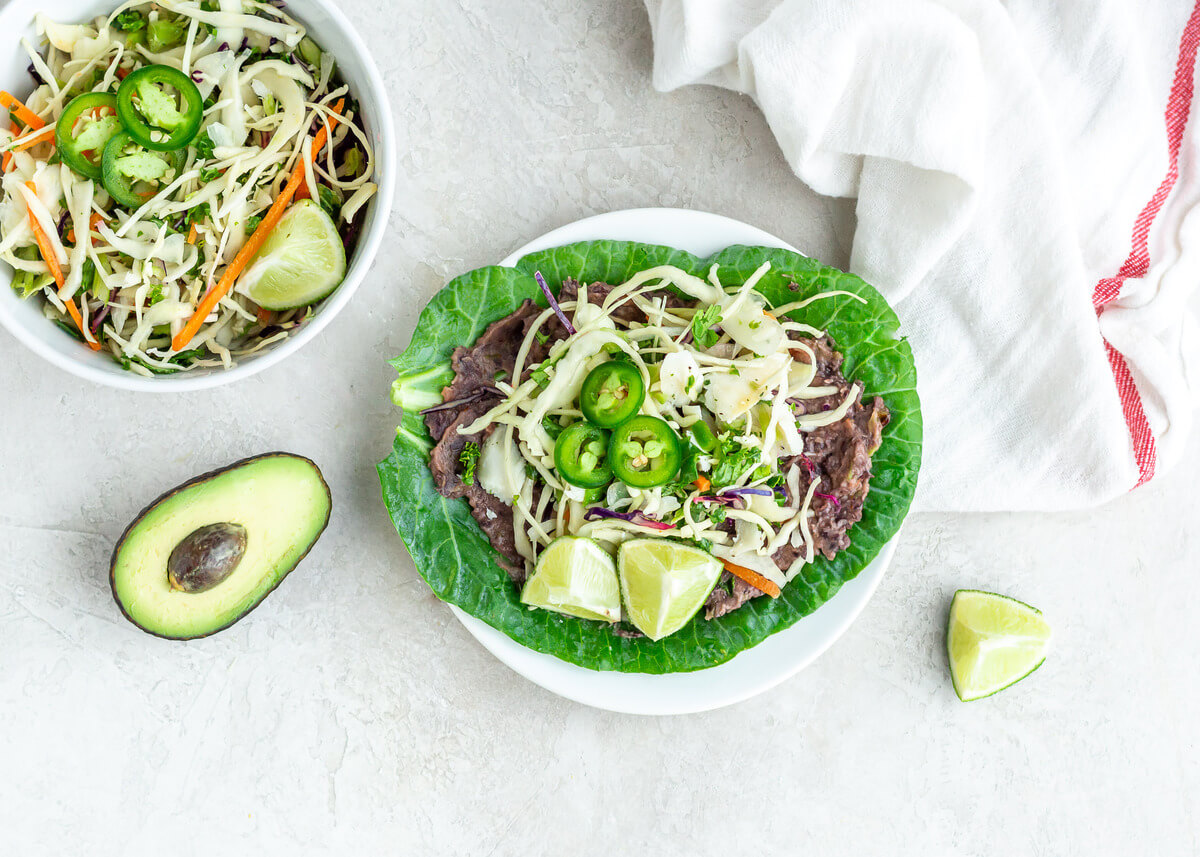 20 Meal Ideas to Help Clients with Eczema: Black Bean & White Fish Wraps