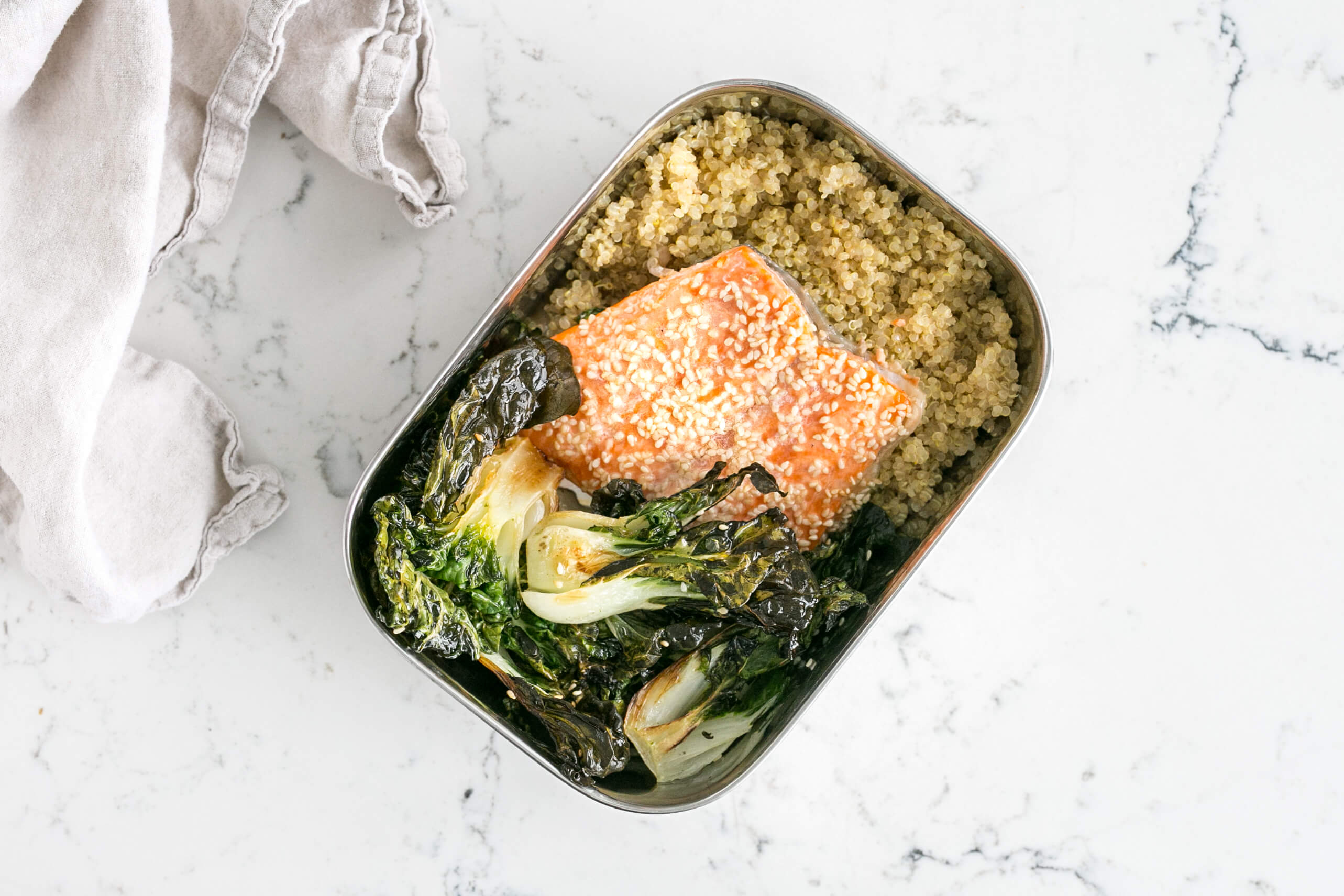 20 Meal Ideas to Help Clients Manage Arthritis: Sesame Trout, Bok Choy & Quinoa