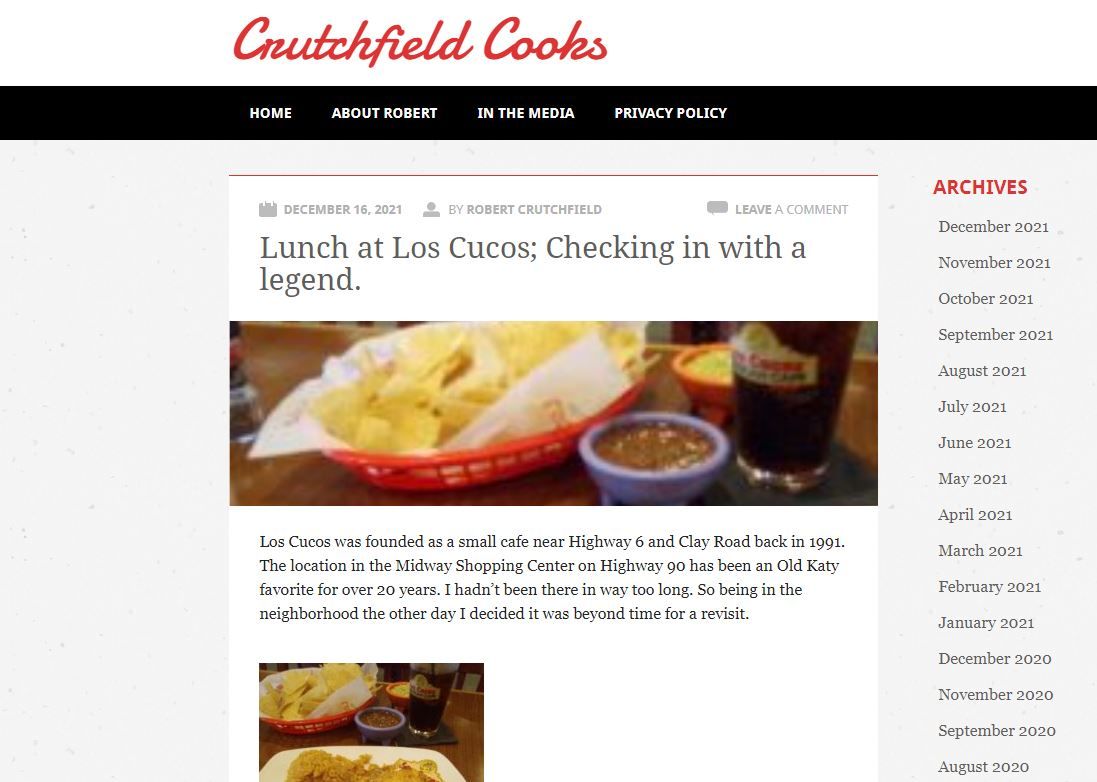 Food Aficionado - Robert Crutchfield