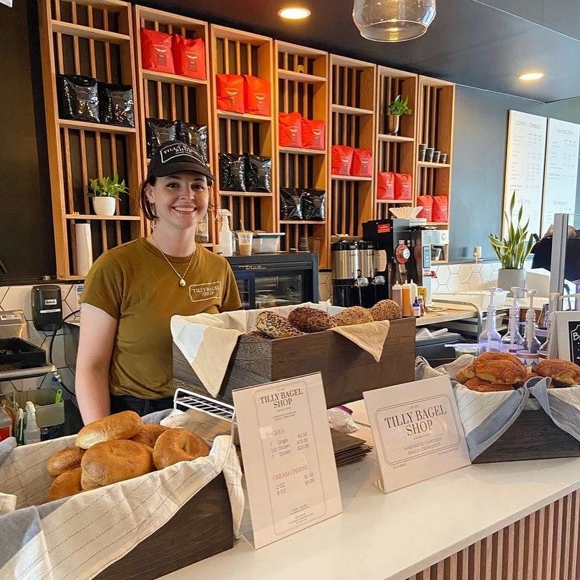 Sourdough Bagels and Cream Cheese - Tilly Bagel Shop