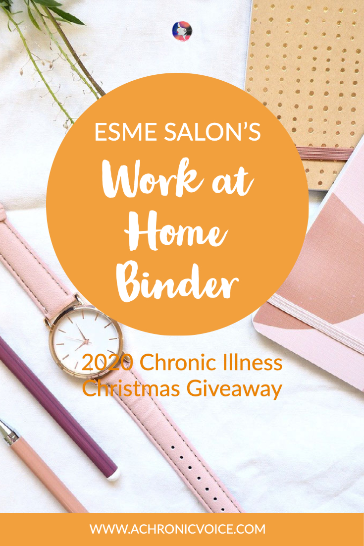 Esme Salon’s Work At Home Binder - 2020 Chronic Illness Christmas Giveaway.