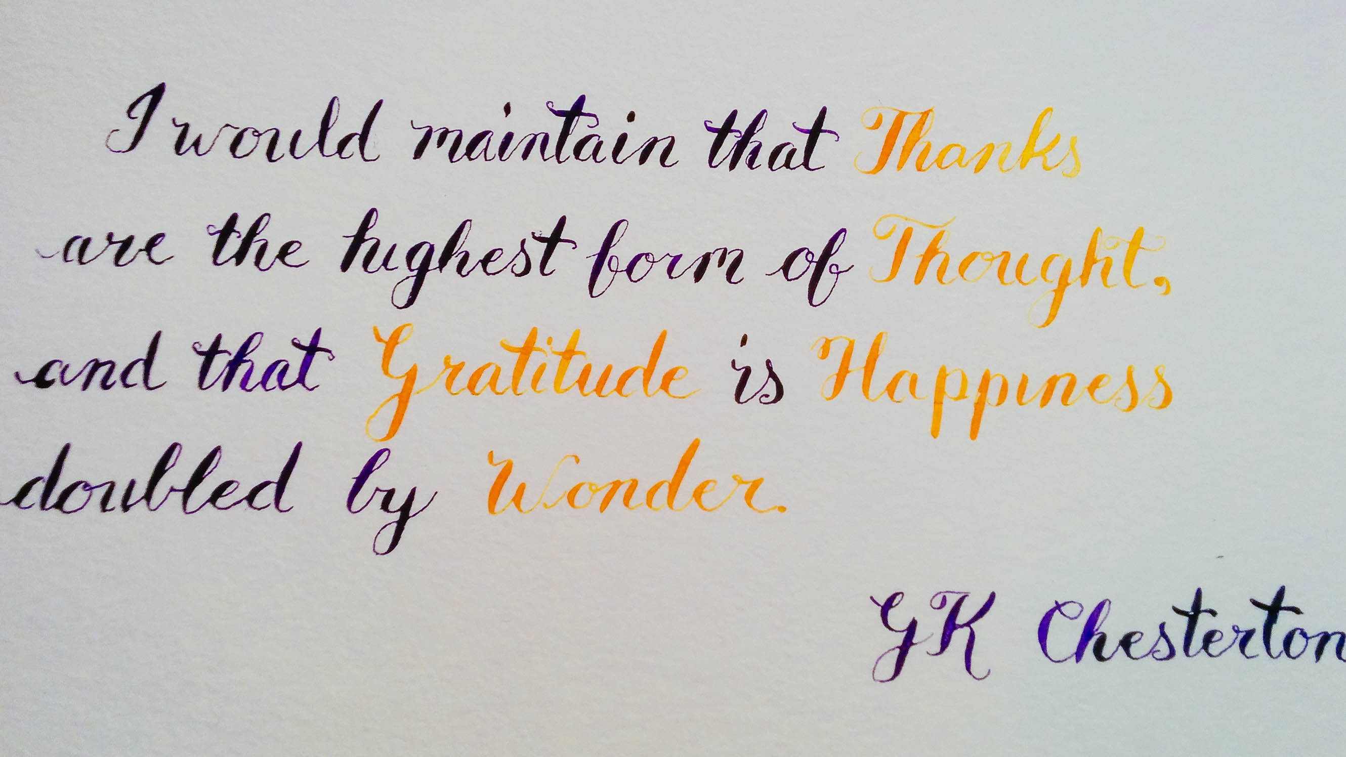 A beautiful quote by G.K. Chesterton, which brought a smile to Katarina