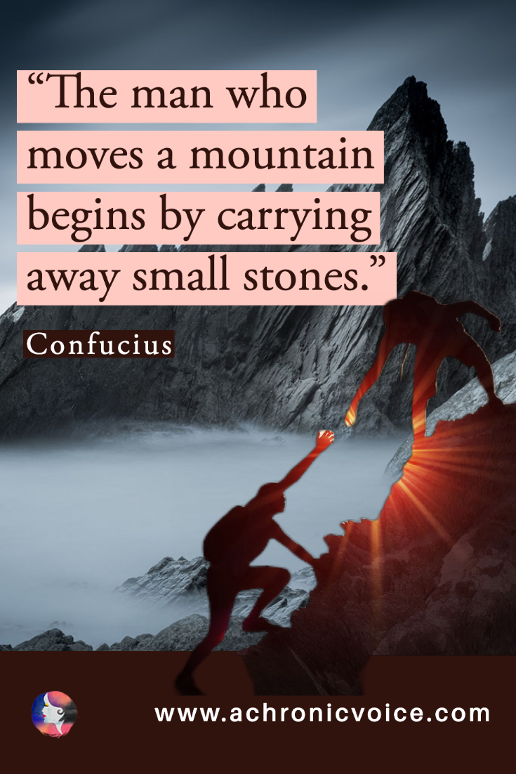 “The man who moves a mountain begins by carrying away small stones.” - Confucius