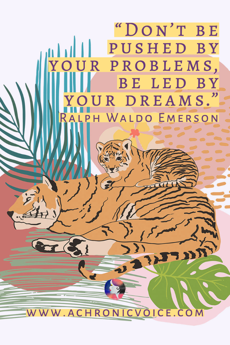 “Don’t be pushed by your problems, be led by your dreams.” – Ralph Waldo Emerson