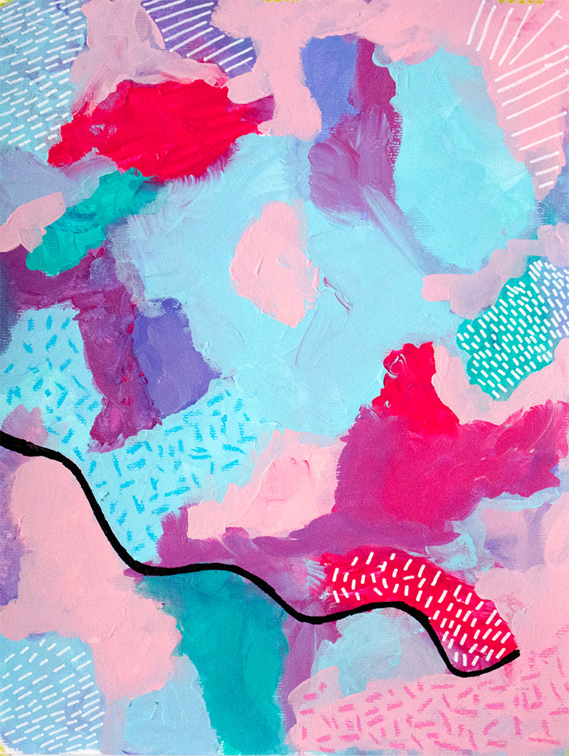 “Ocean”, Sarah's first painting