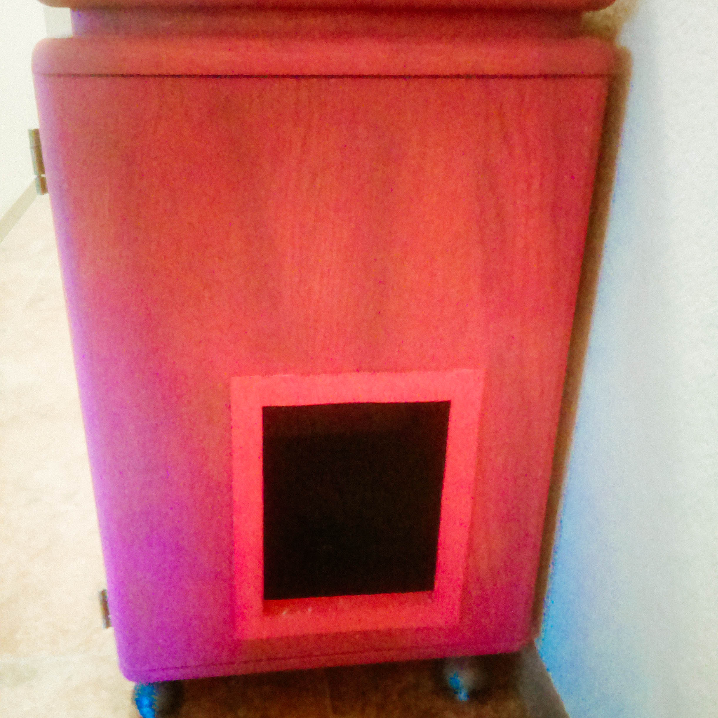 DIY cat litter cabinet kitty door