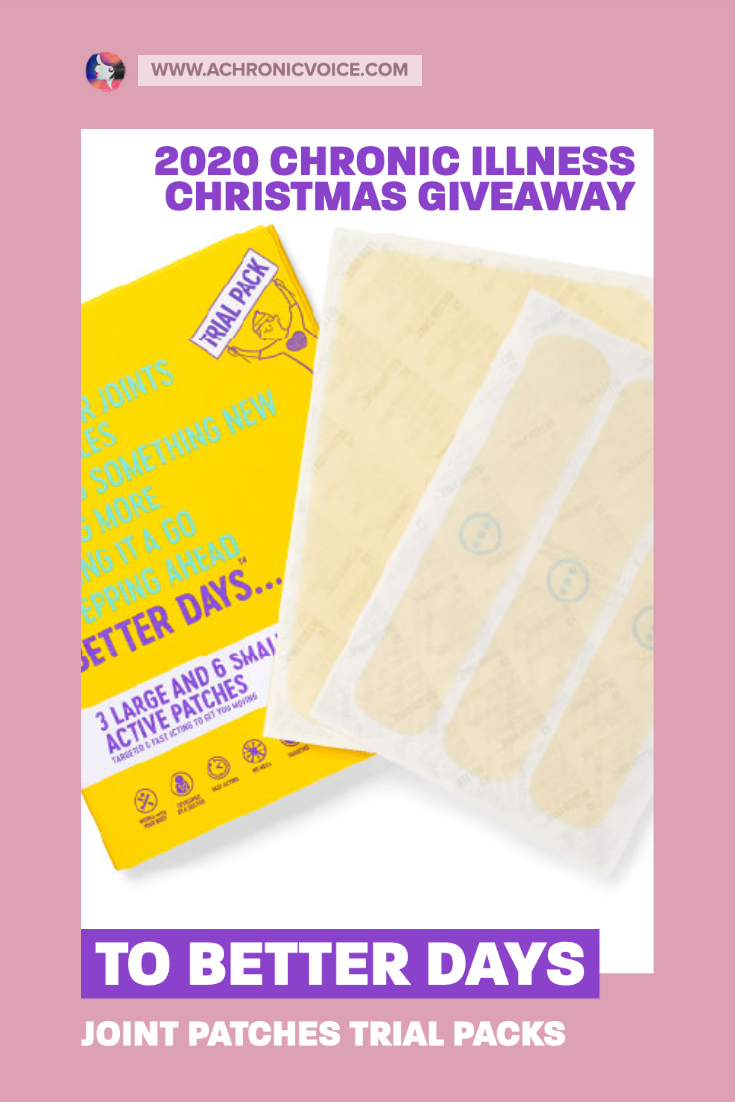 This Christmas Giveaway, To Better Days is giving away 5 of their trial packs for joint aches