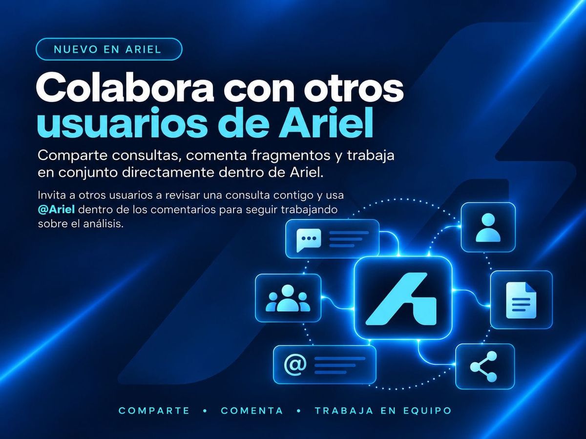 Del análisis individual al trabajo en equipo: colabora con otros usuarios en Ariel