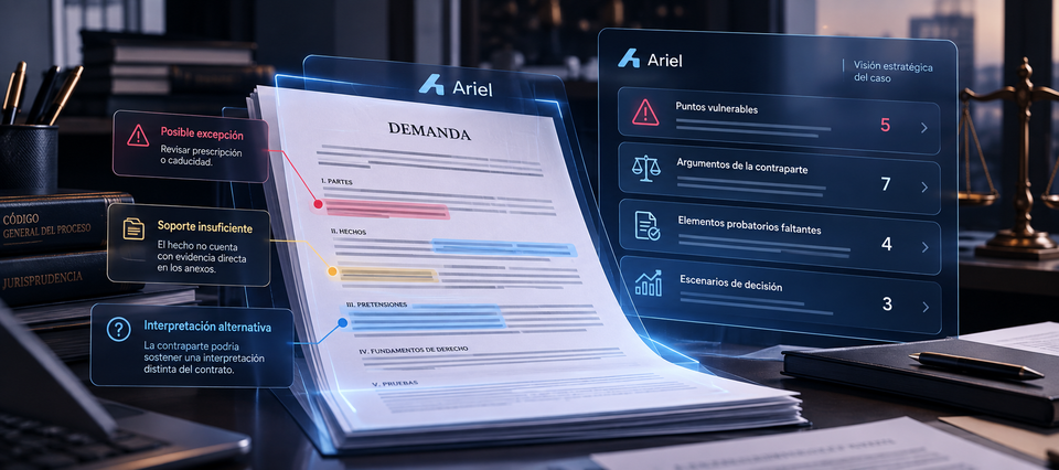 Ariel como contraparte y simulador judicial: cómo fortalecer una estrategia jurídica con inteligencia artificial