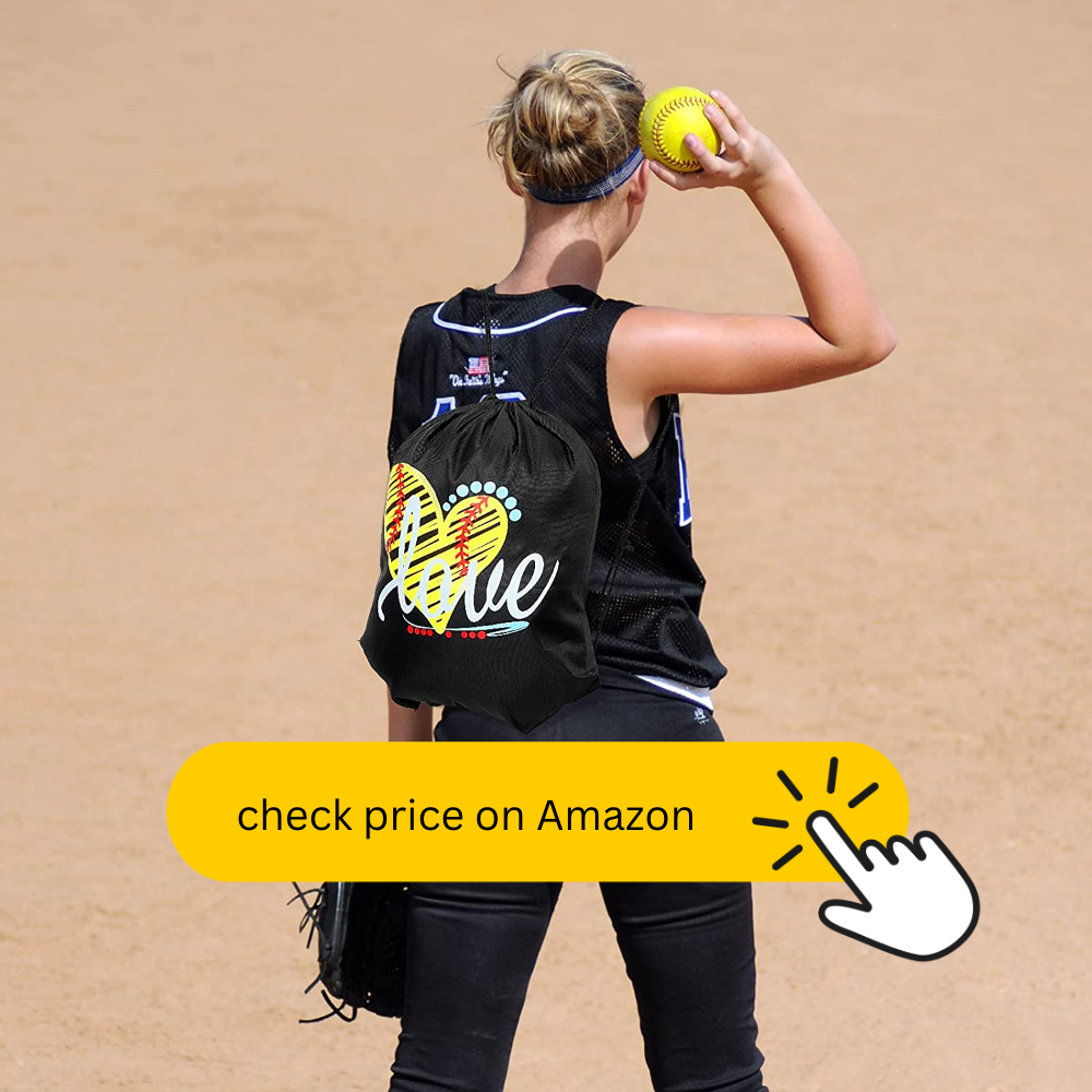 softball drawstring bag
