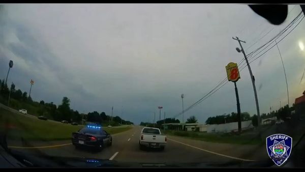 High-Speed Pursuit of Stolen Truck on Wrong Side of Highway Ends in Crash