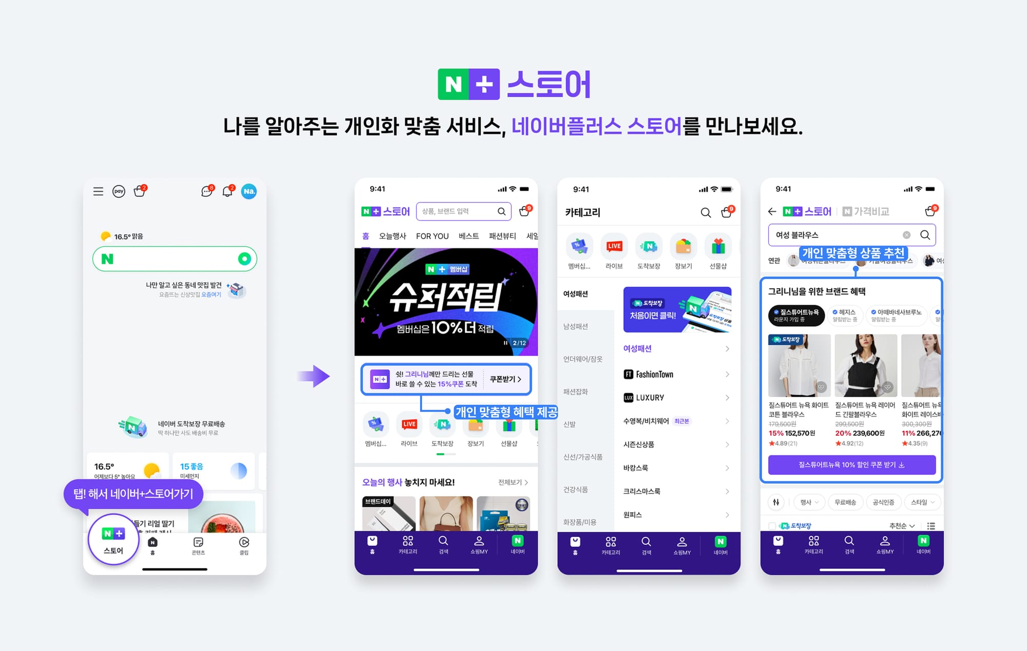 네이버플러스 스토어 초개인화 ai 서비스 