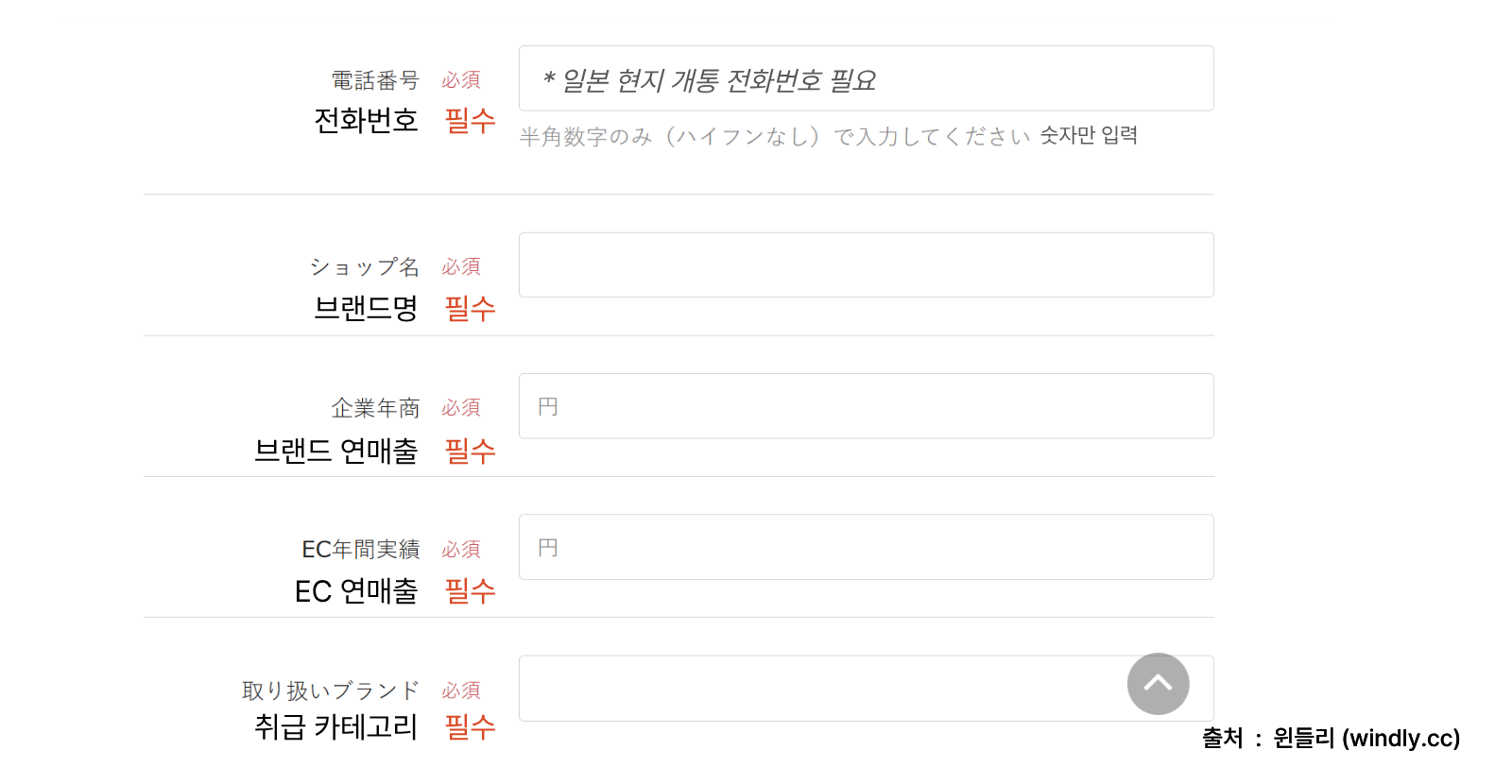 조조타운 입점 문의 방식