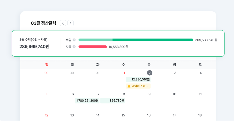 올라-초기성장지원제도-정산달력