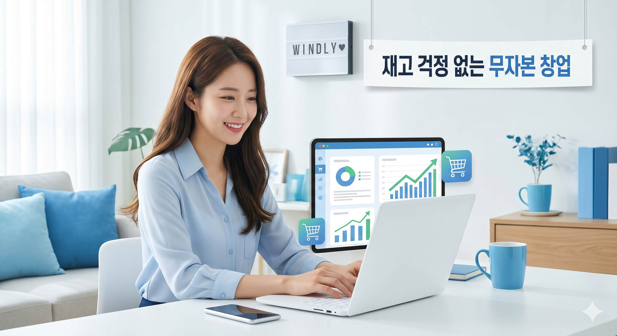 리스크 최소화하는 무재고 시스템 사진(AI 활용)