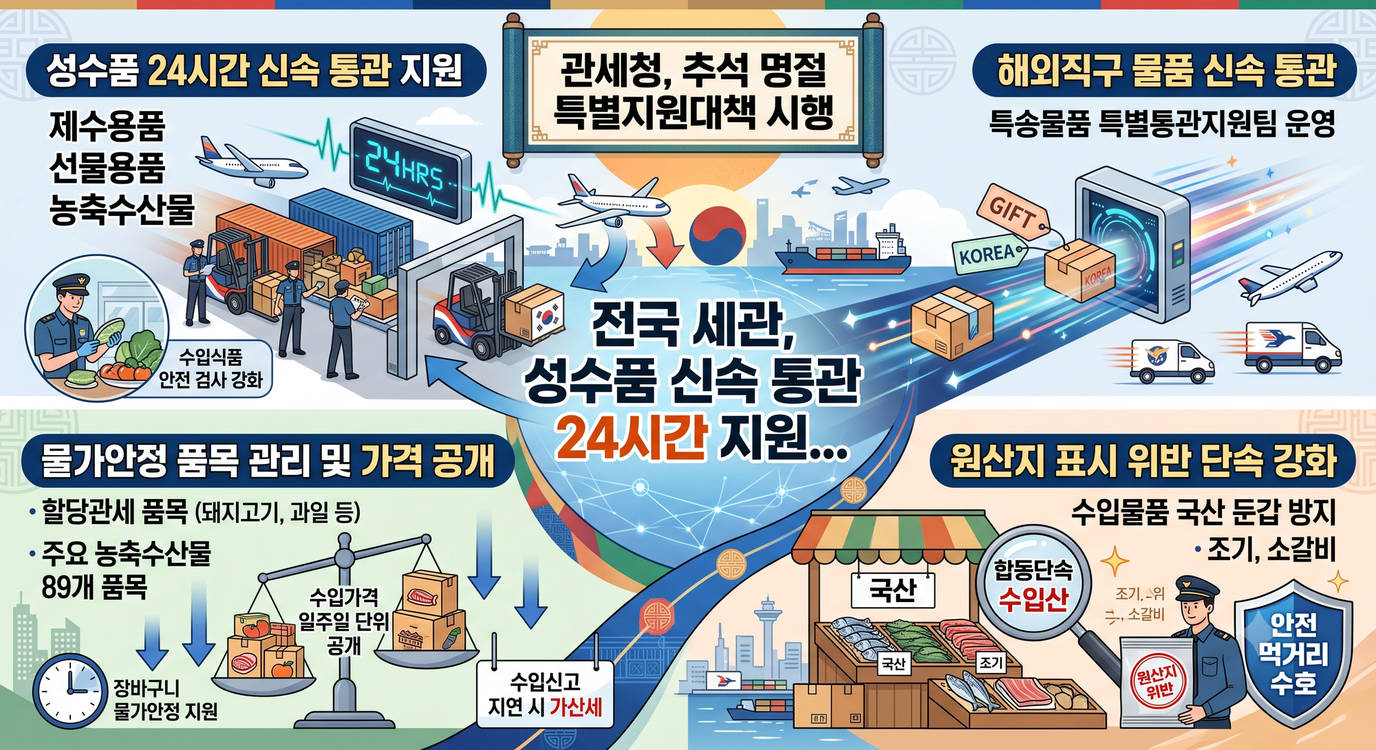 24시간 특별통관 가동(AI 생성이미지) 24시간 특별통관 가동(AI 생성이미지)