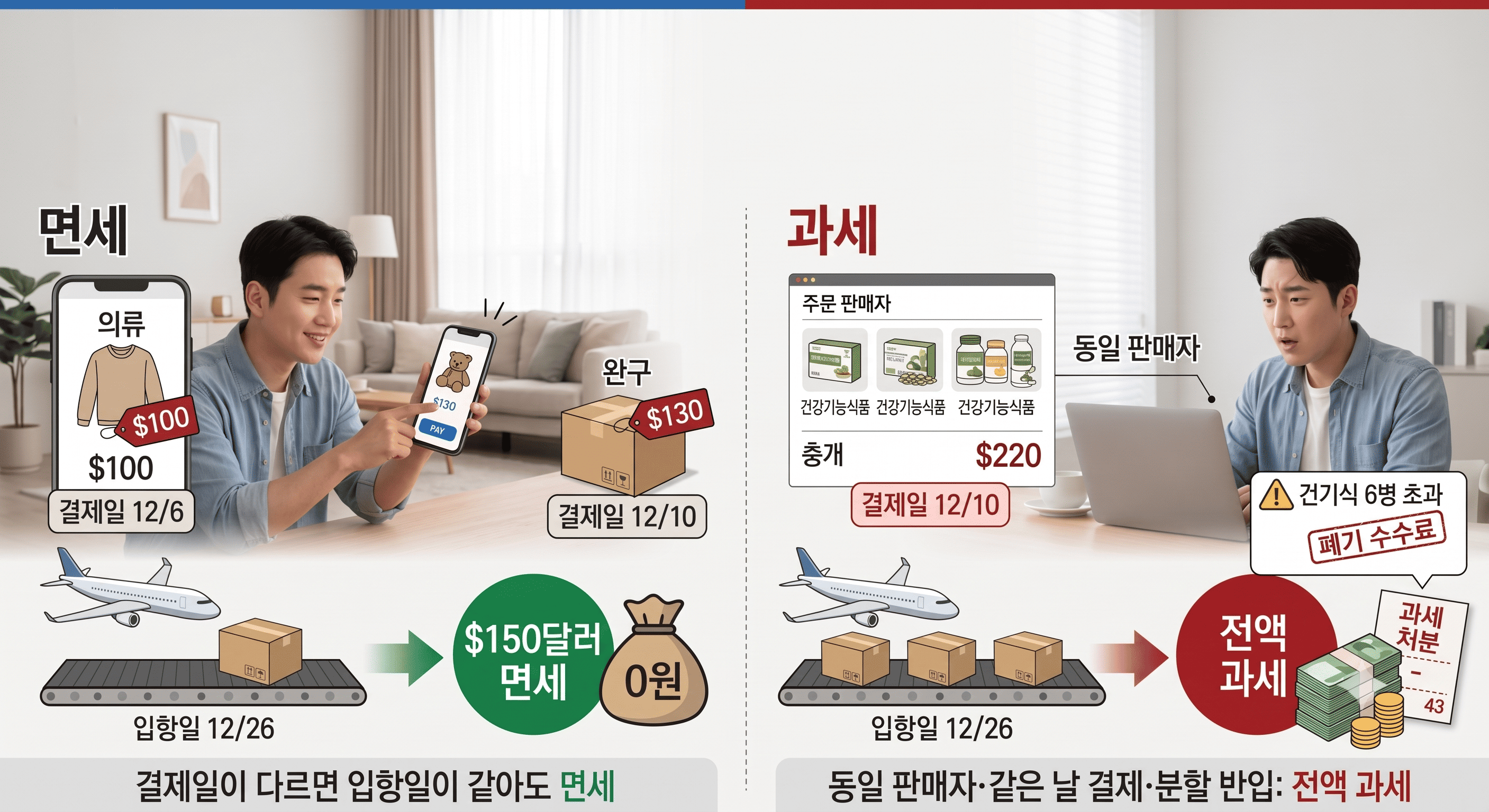 직구면세 기준(AI 활용이미지)