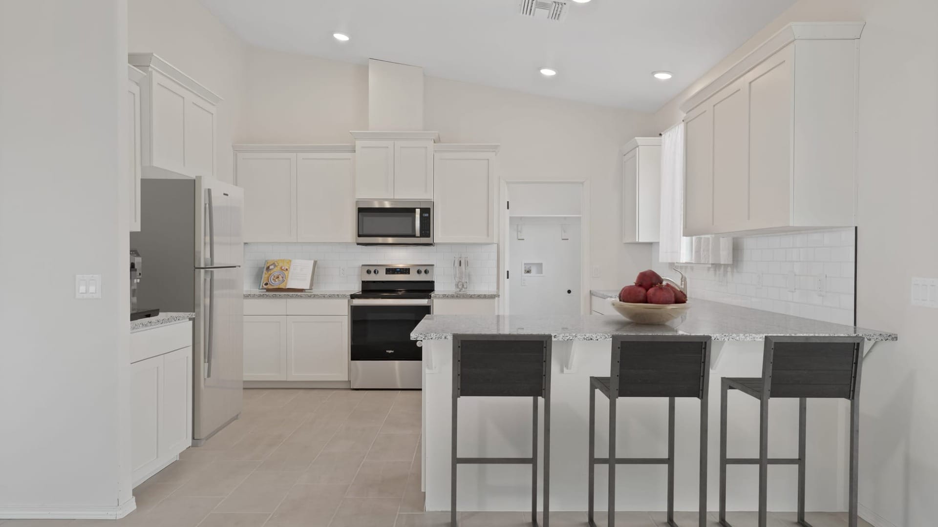 Kitchen with white asthetic