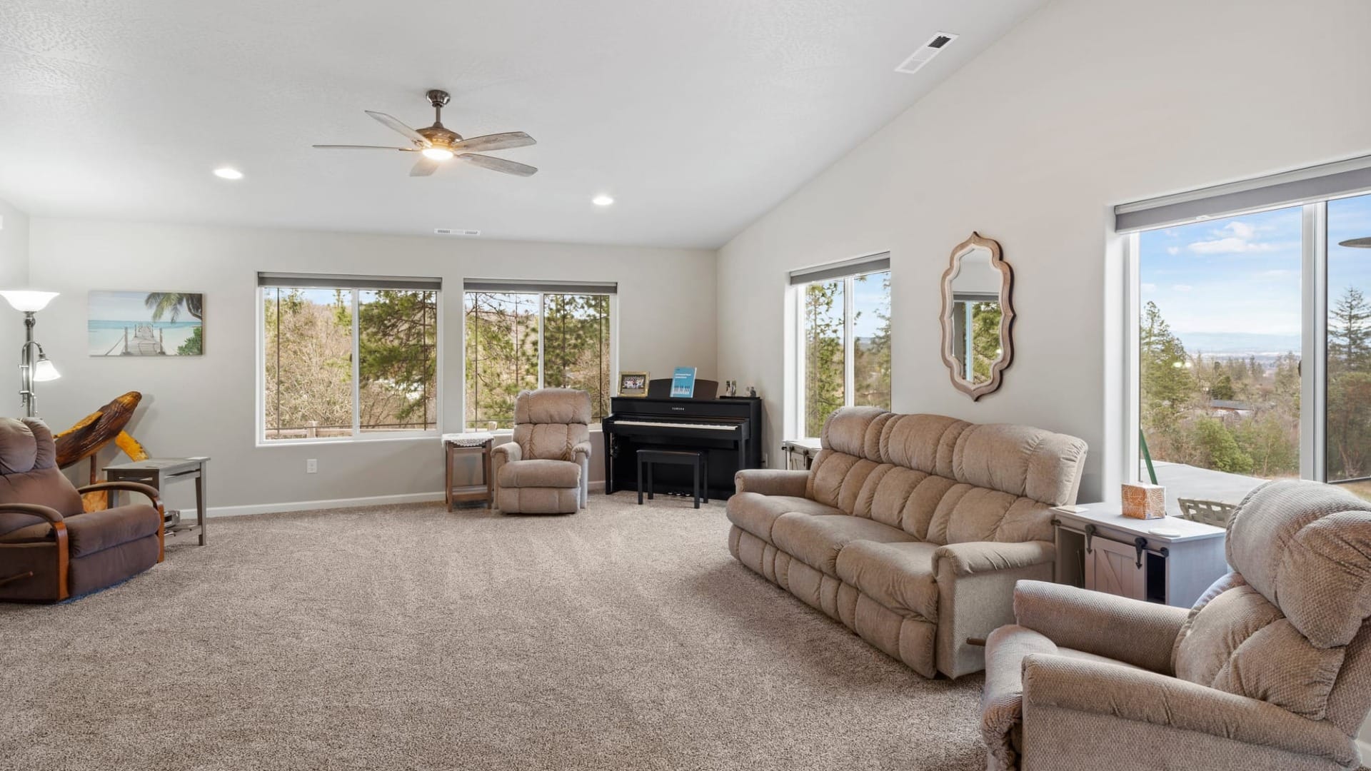 living room for Howell Family Custom Home