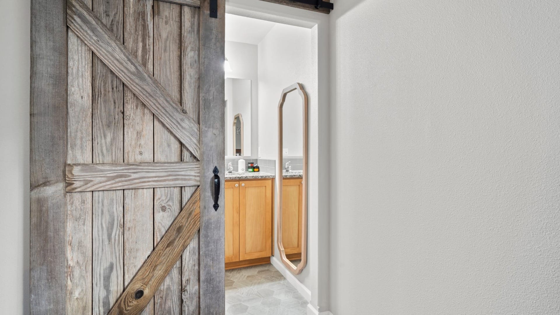 Barnwood sliding door