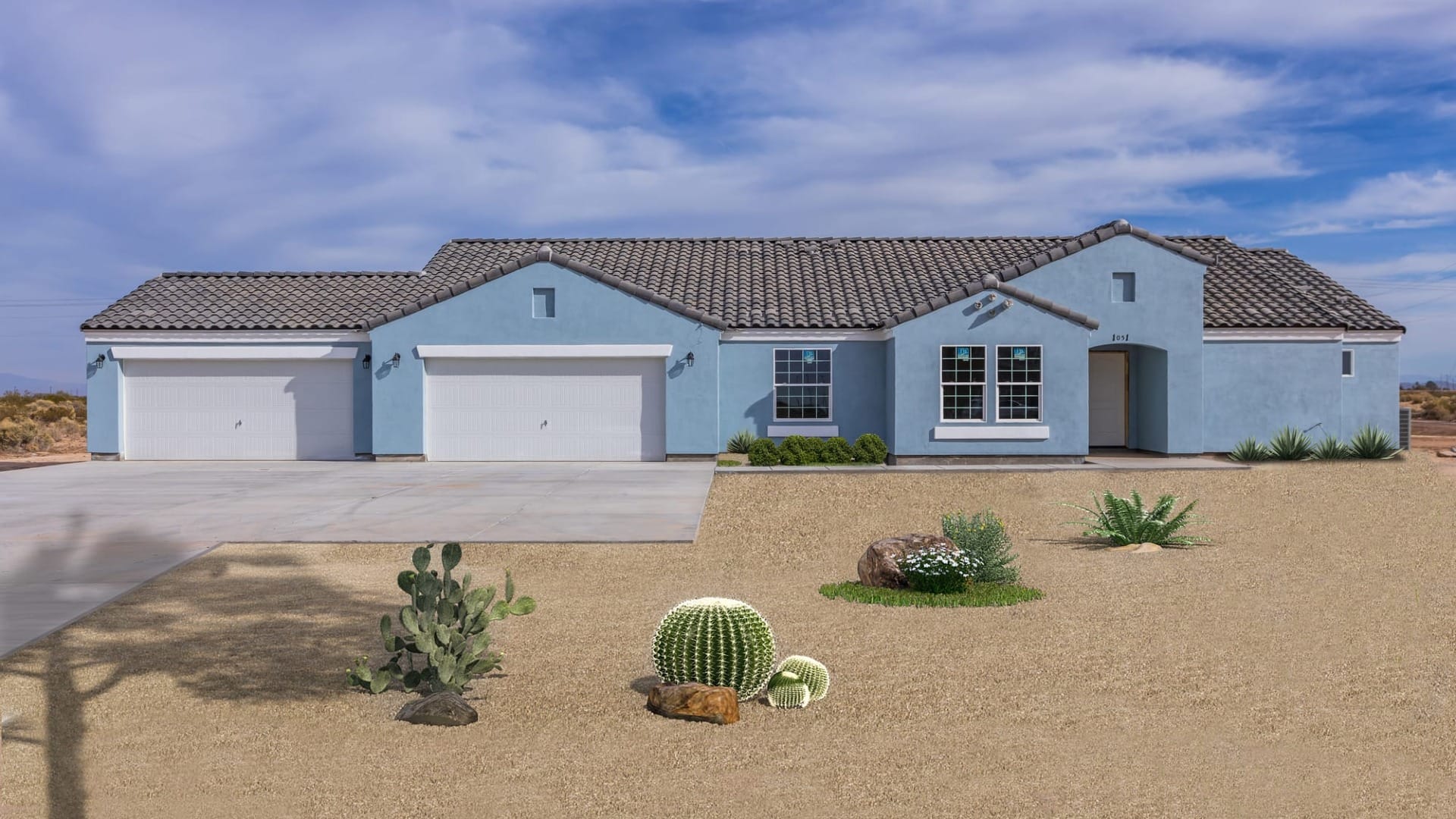 A stucco house in Arizona