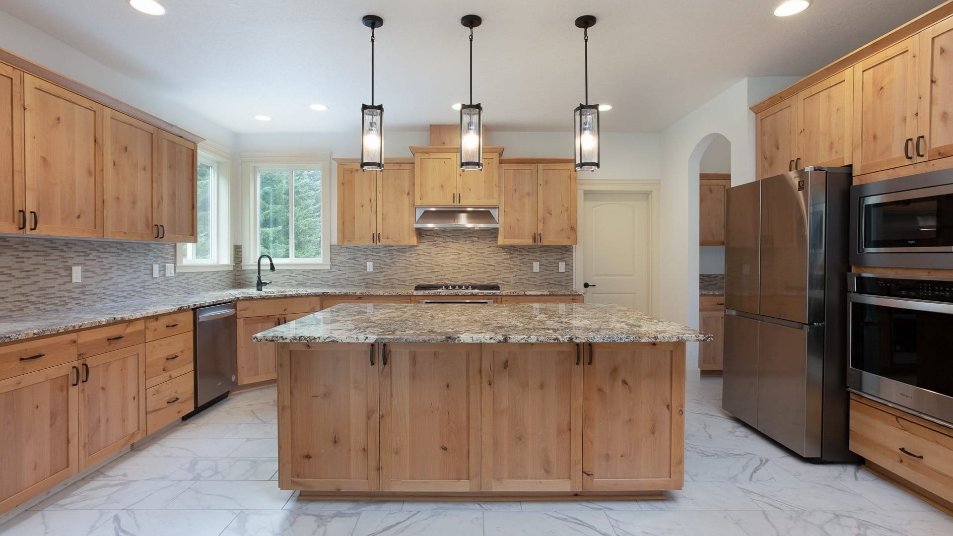 A rustic kitchen with wooden cupboard