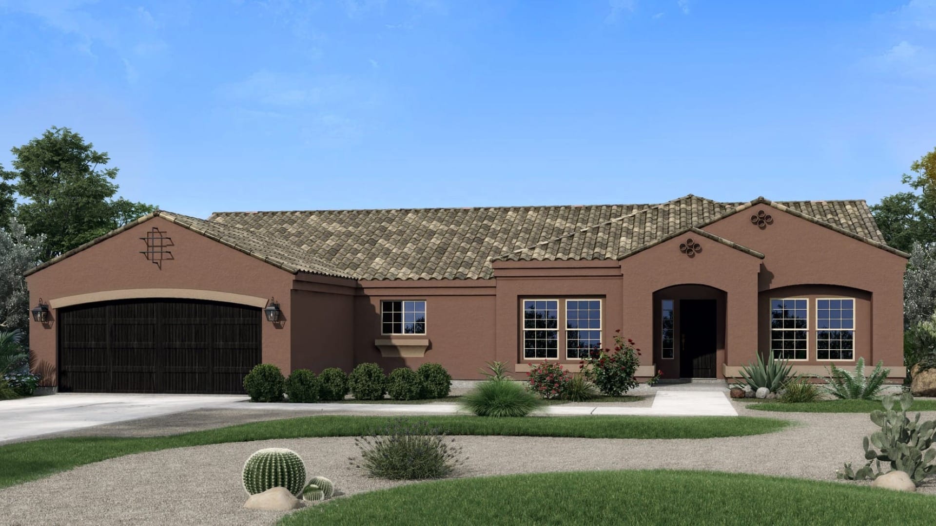 A stucco house in Arizona