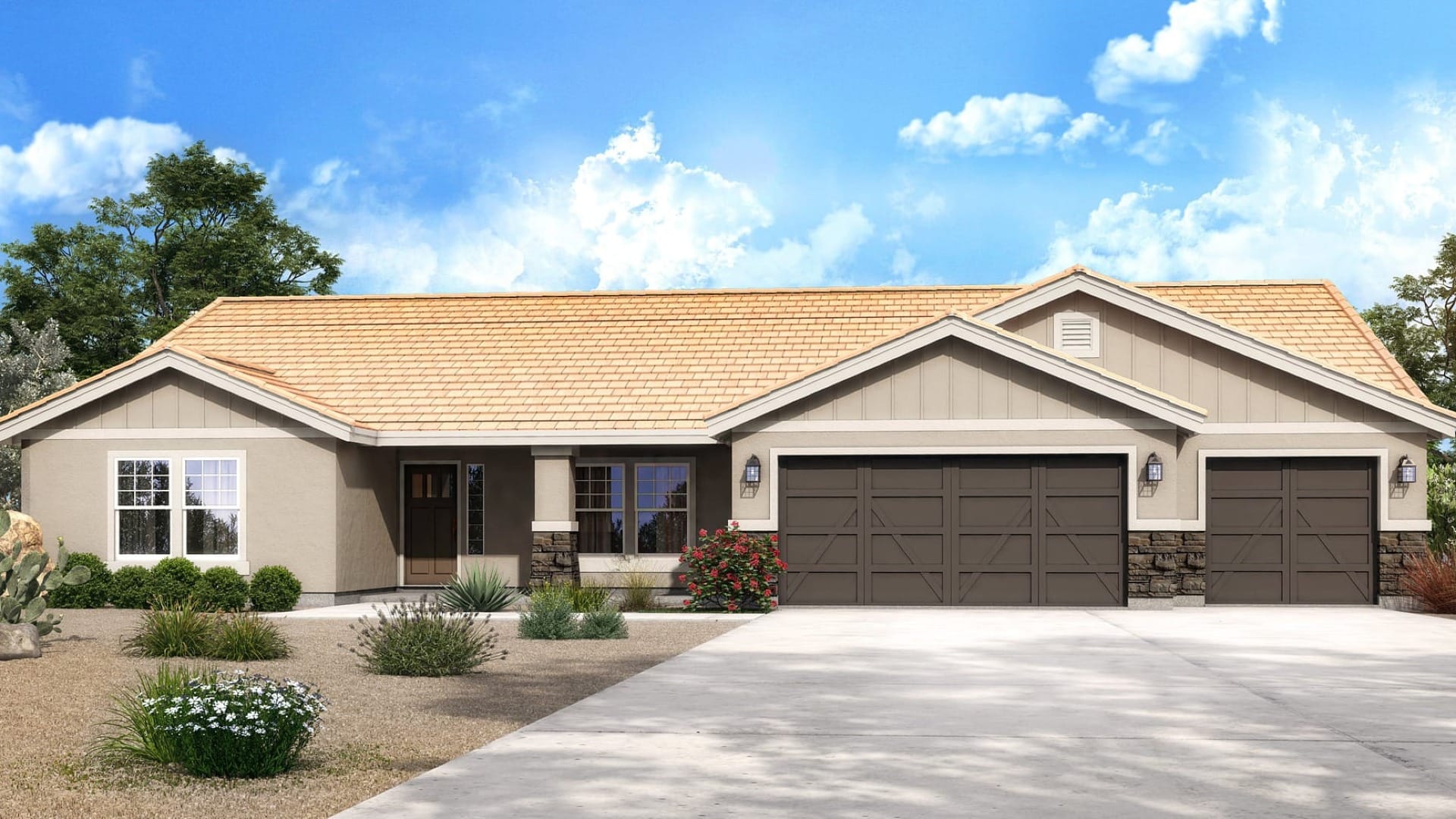 A stucco house in Arizona