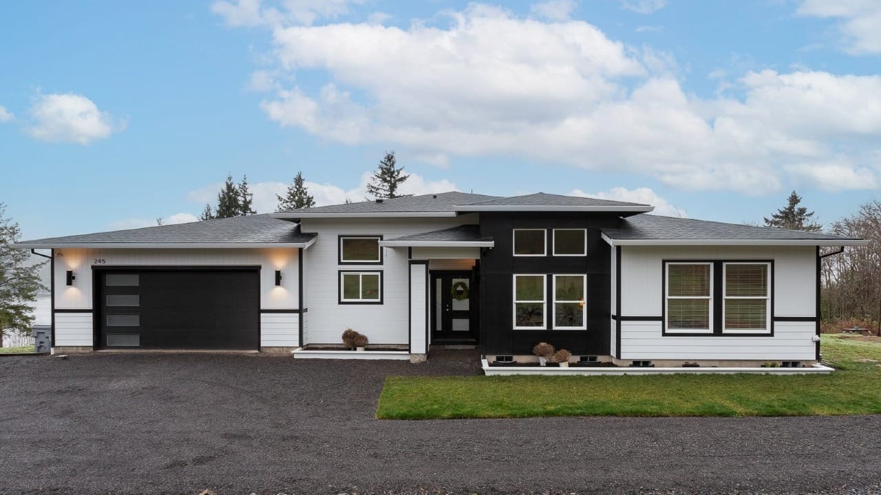 A white wall on a house