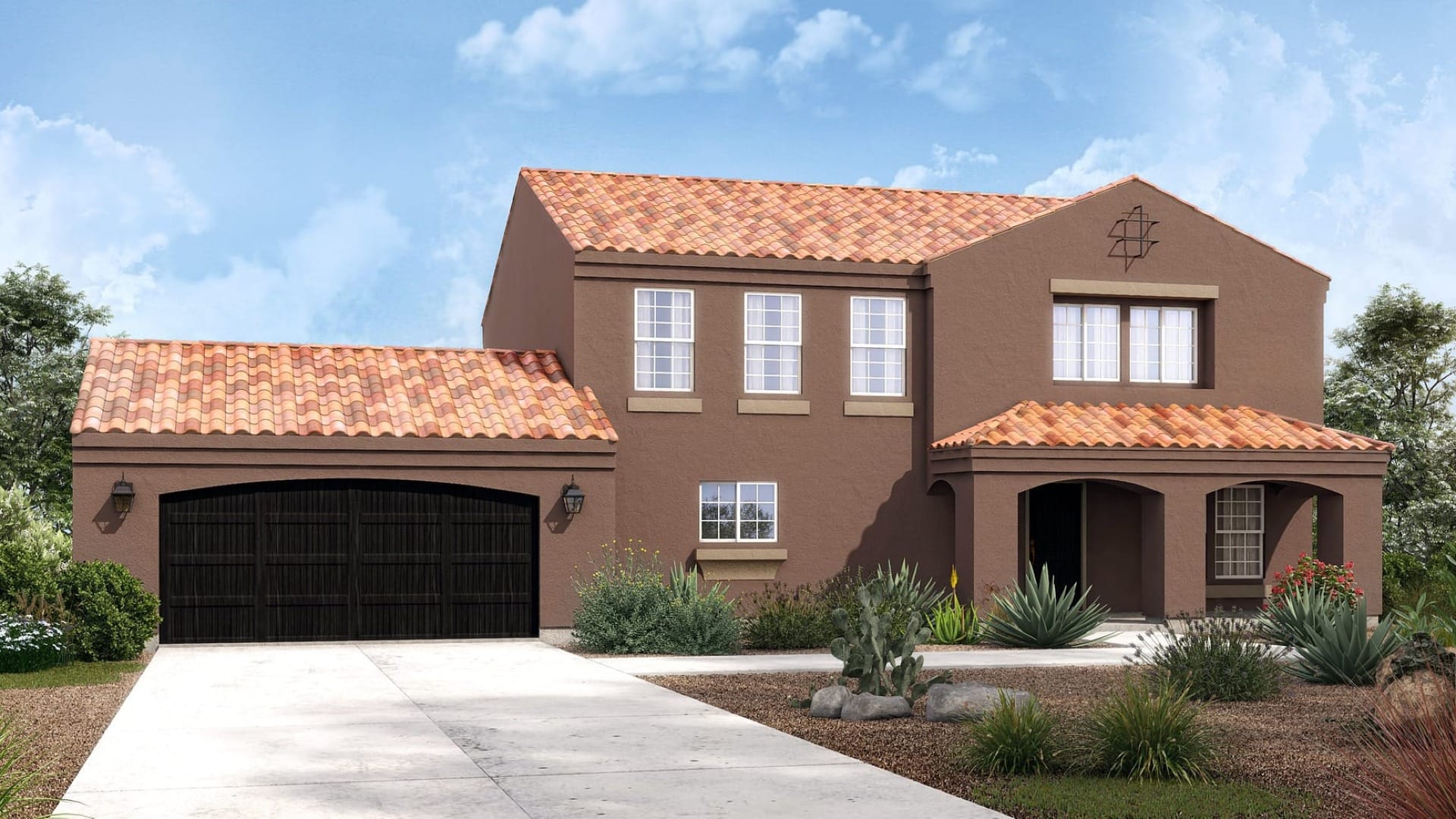 A stucco house in Arizona