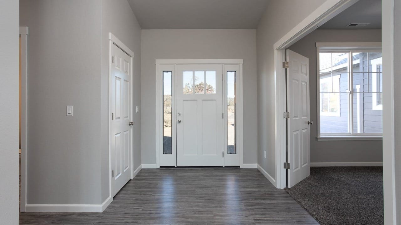 A doorway in a custom home