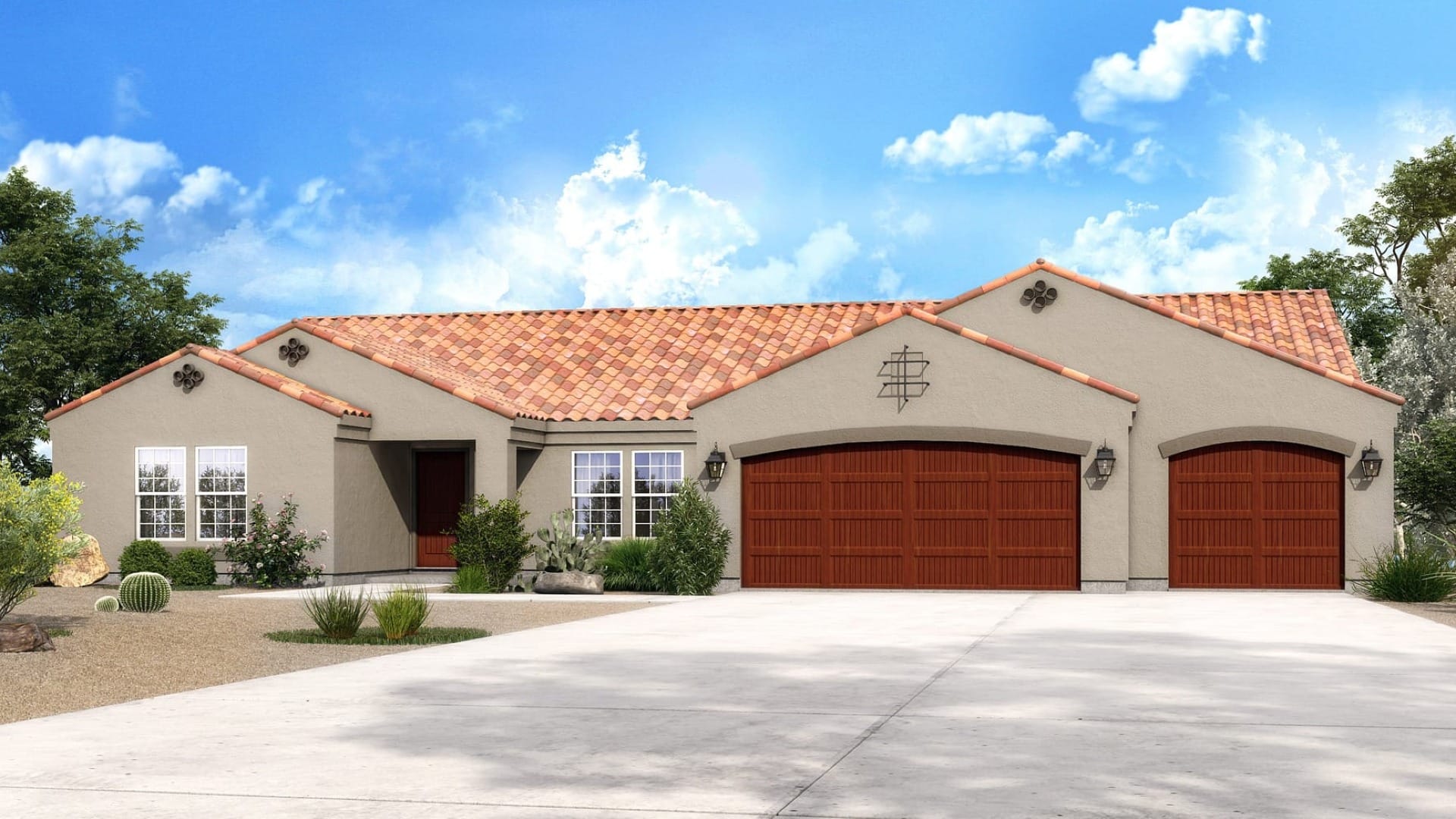 A stucco house in Arizona