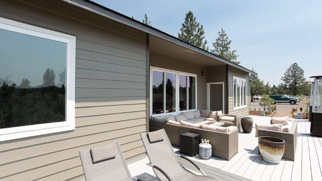 Back porch on the cashmere house