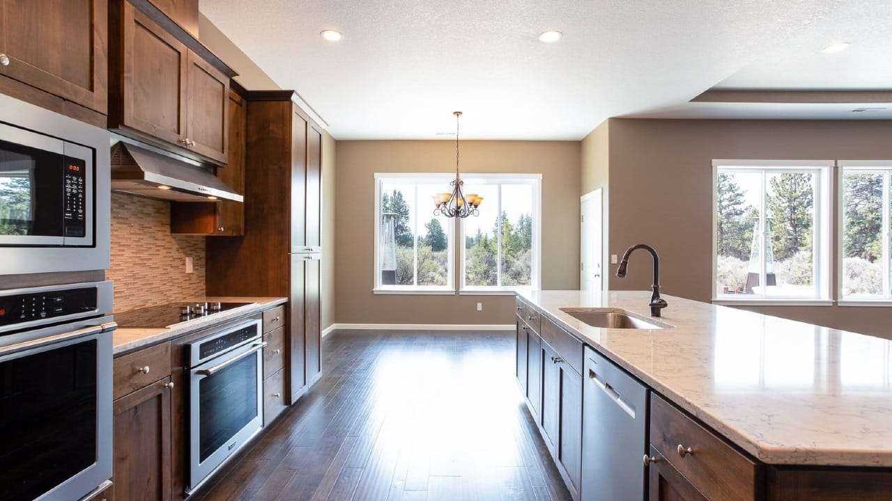 Empty kitchen in the cashmere house