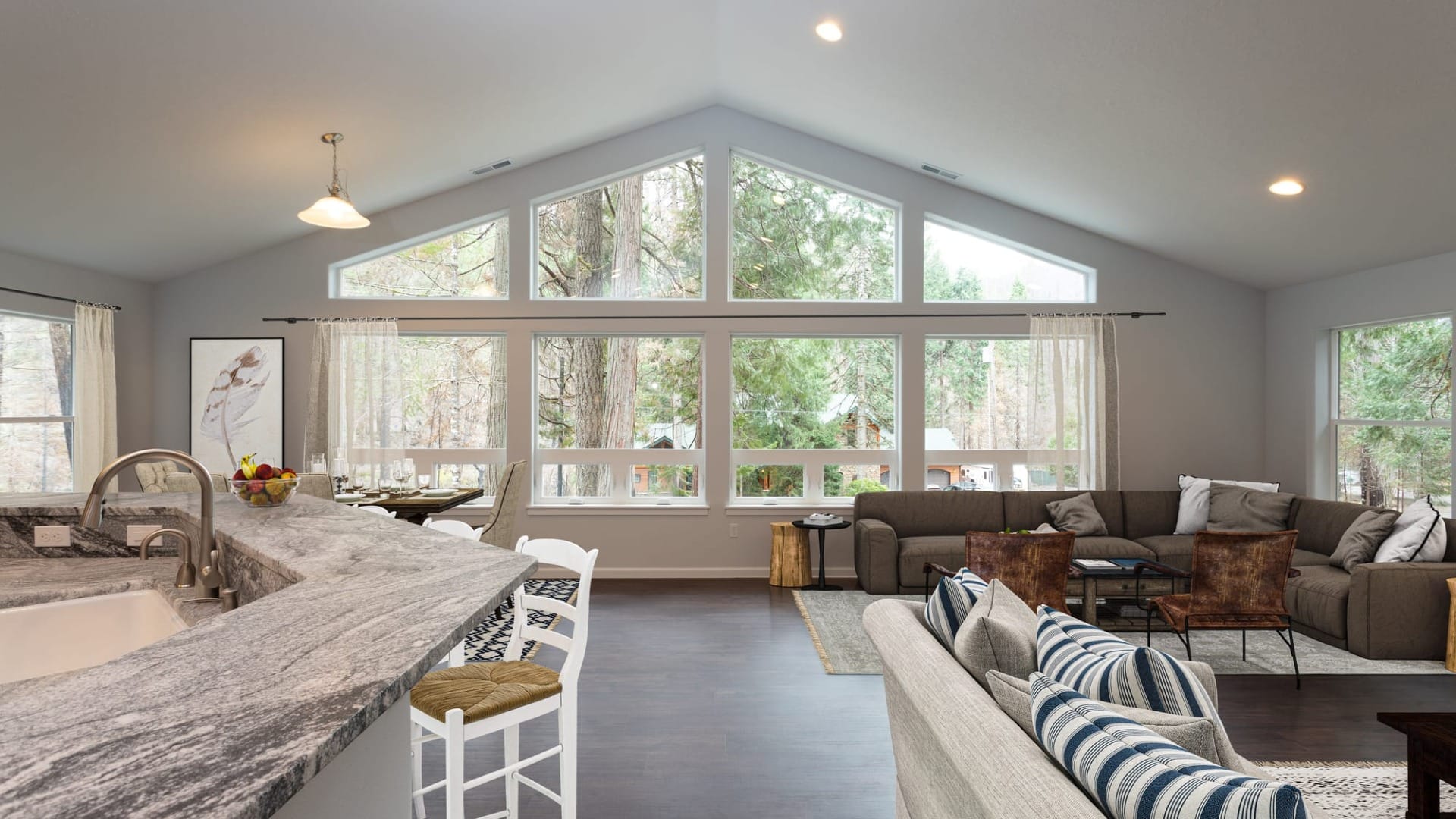 Modern style open concept living room