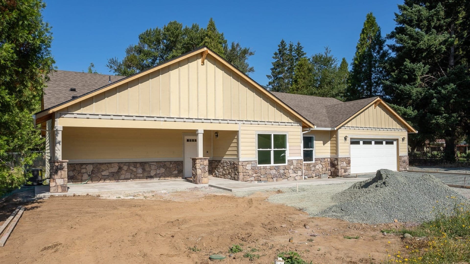Enlarged Front Porch at the Oswego home