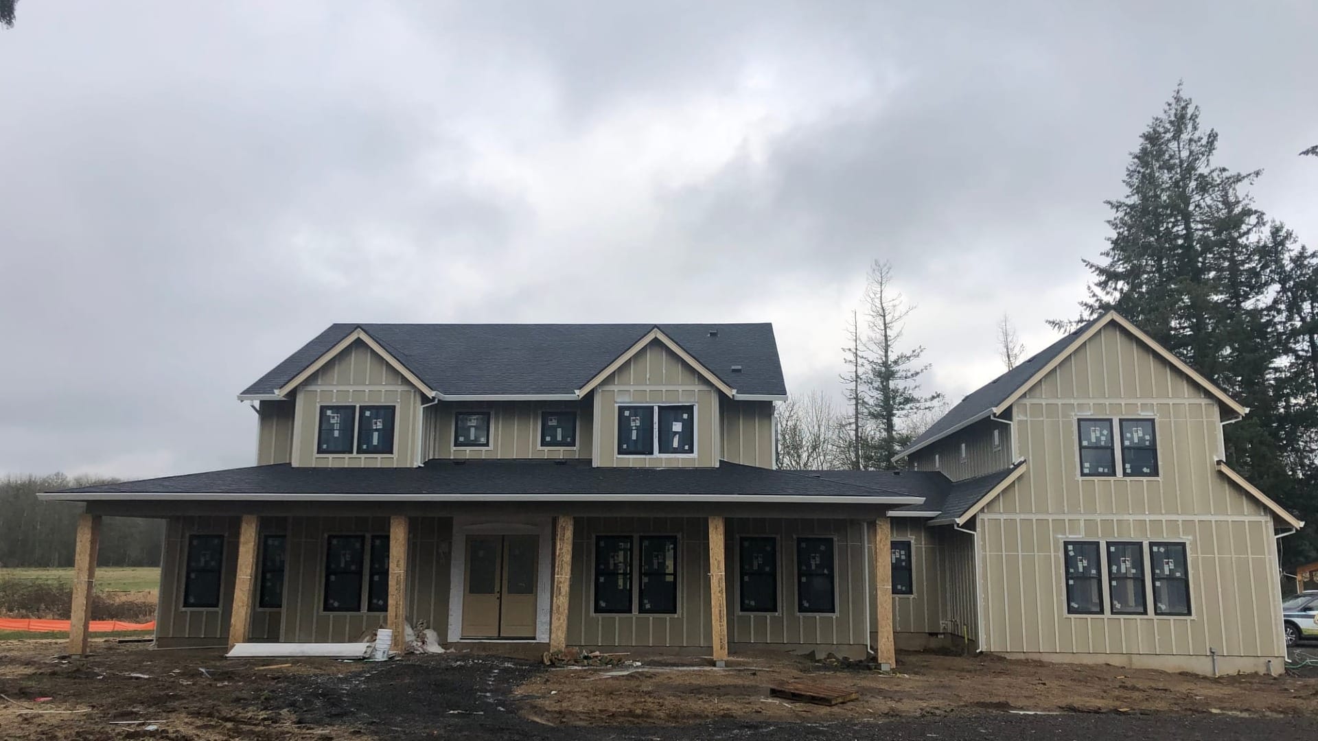 A house that is being built