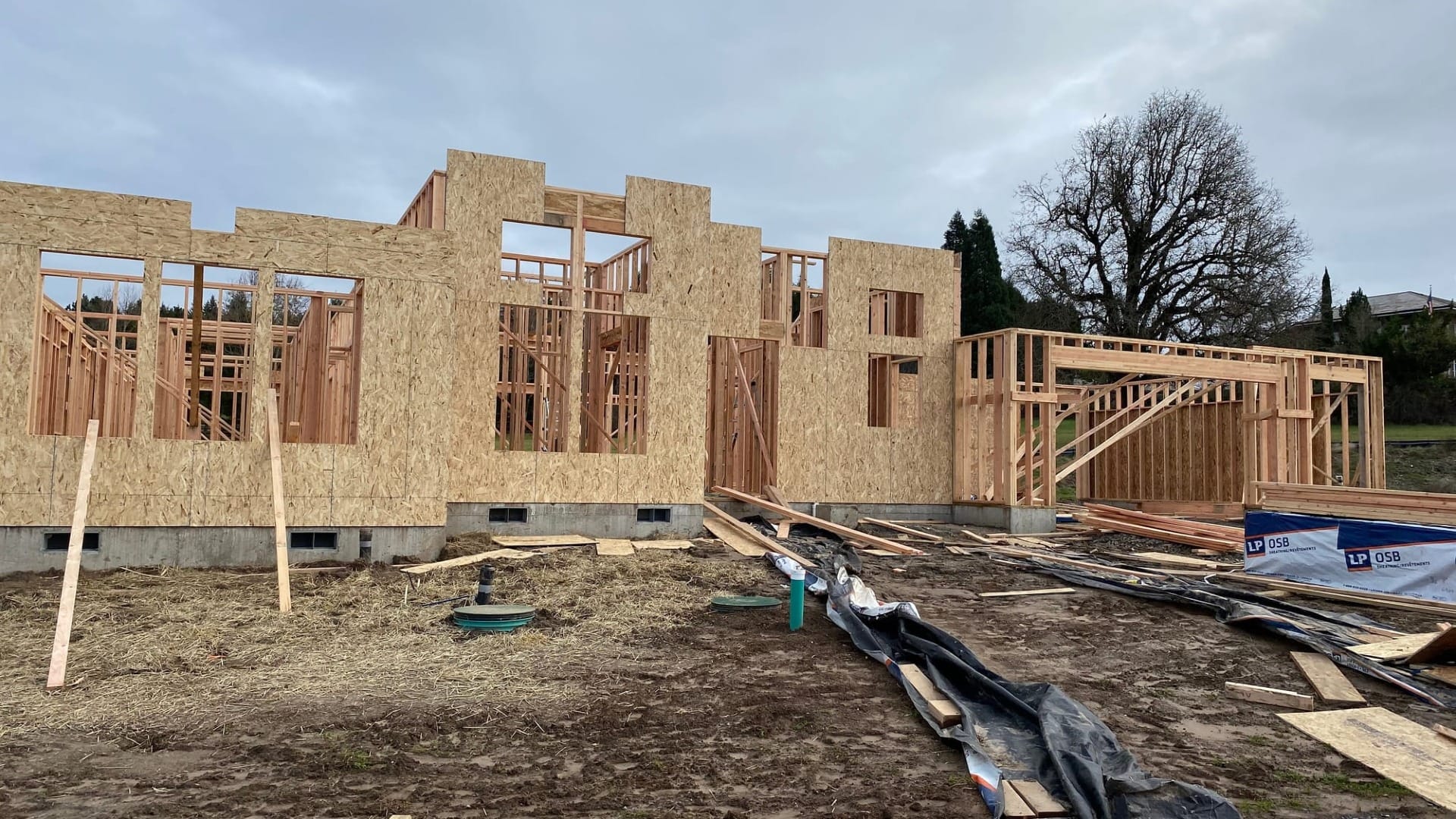 A house that is being built