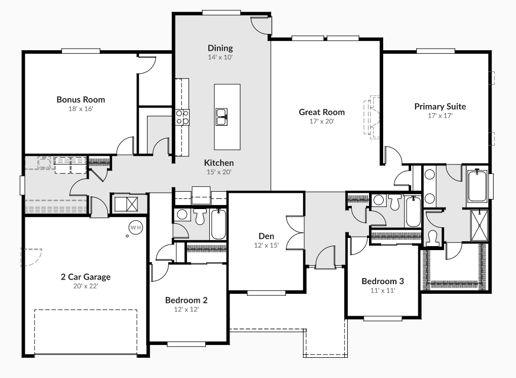 layout of the brager plan floor plan