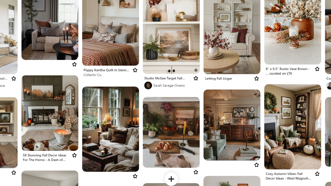 Pinteresd boards of all sorts of fall decorations