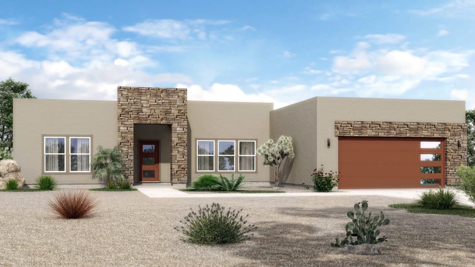 A stucco house in Arizona