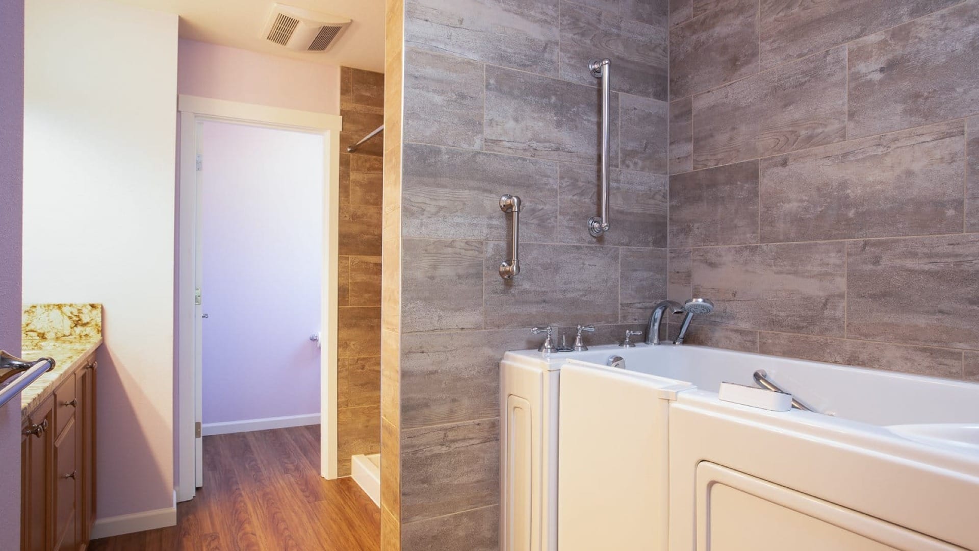 Walk-in Shower in the Oswego home project