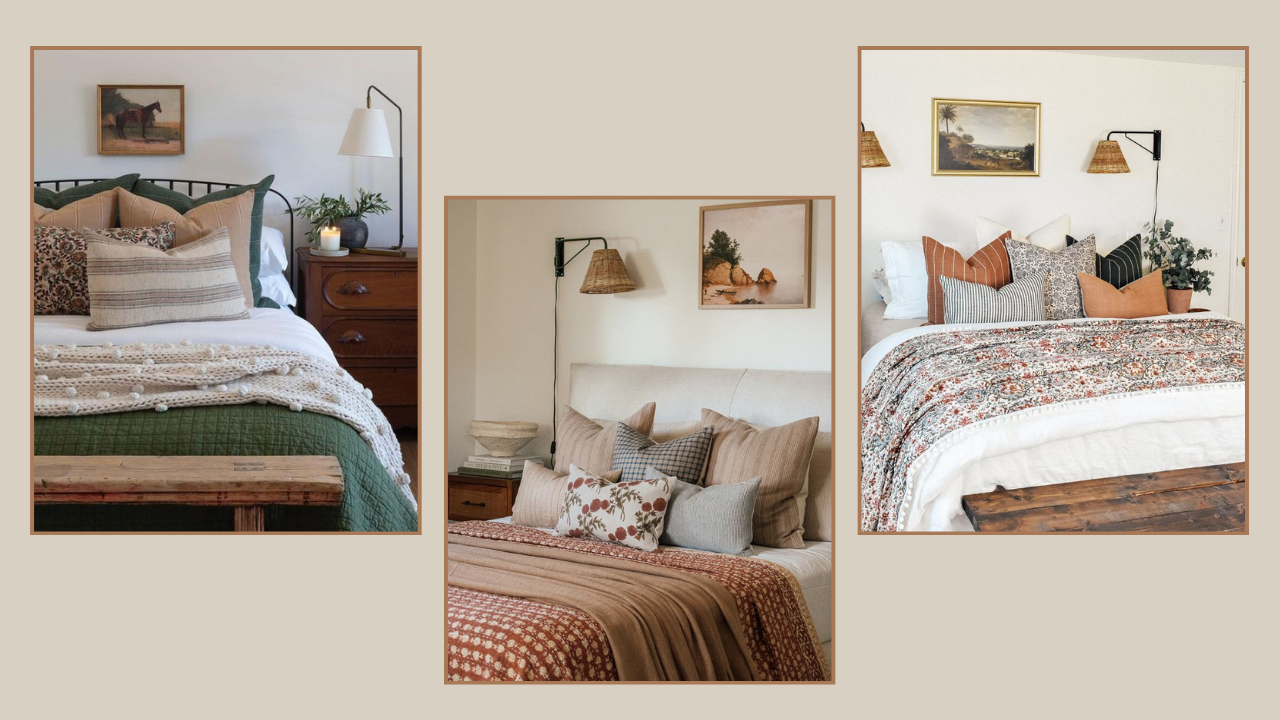 A bunch of different beds with all sorts of decorations on them