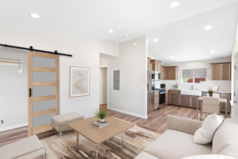 inside of newly build Adair homes with a modern look and feel