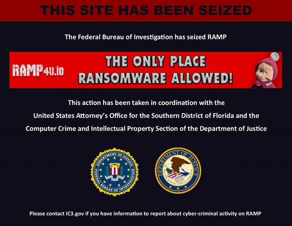 The FBI seized the notorious RAMP cybercrime forum