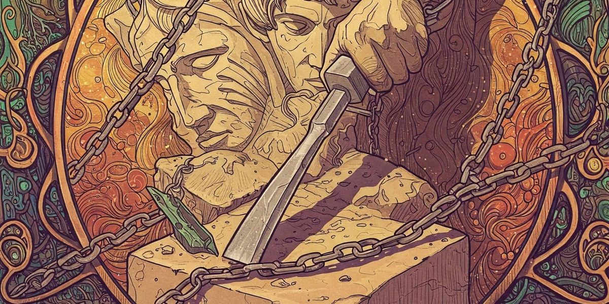 The Hard Way: The Sculptor's Chisel Carving Through Illusions and Shadows.